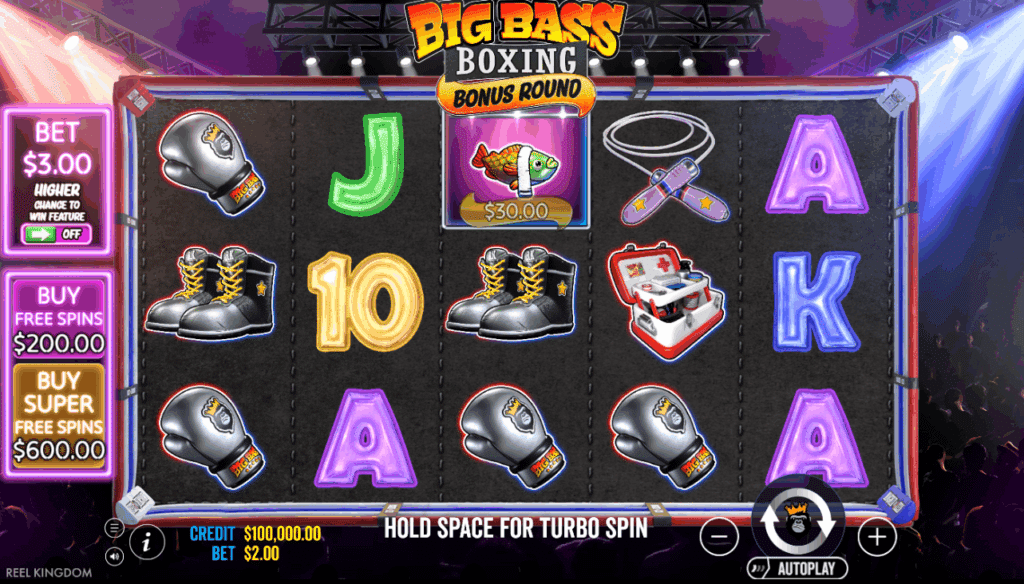 Big Bass Boxing Bonus Round казино игра